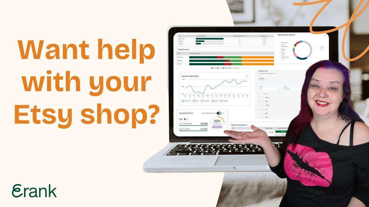 Хотите увеличить посещаемость своего магазина на Etsy? eRank вам в помощь!