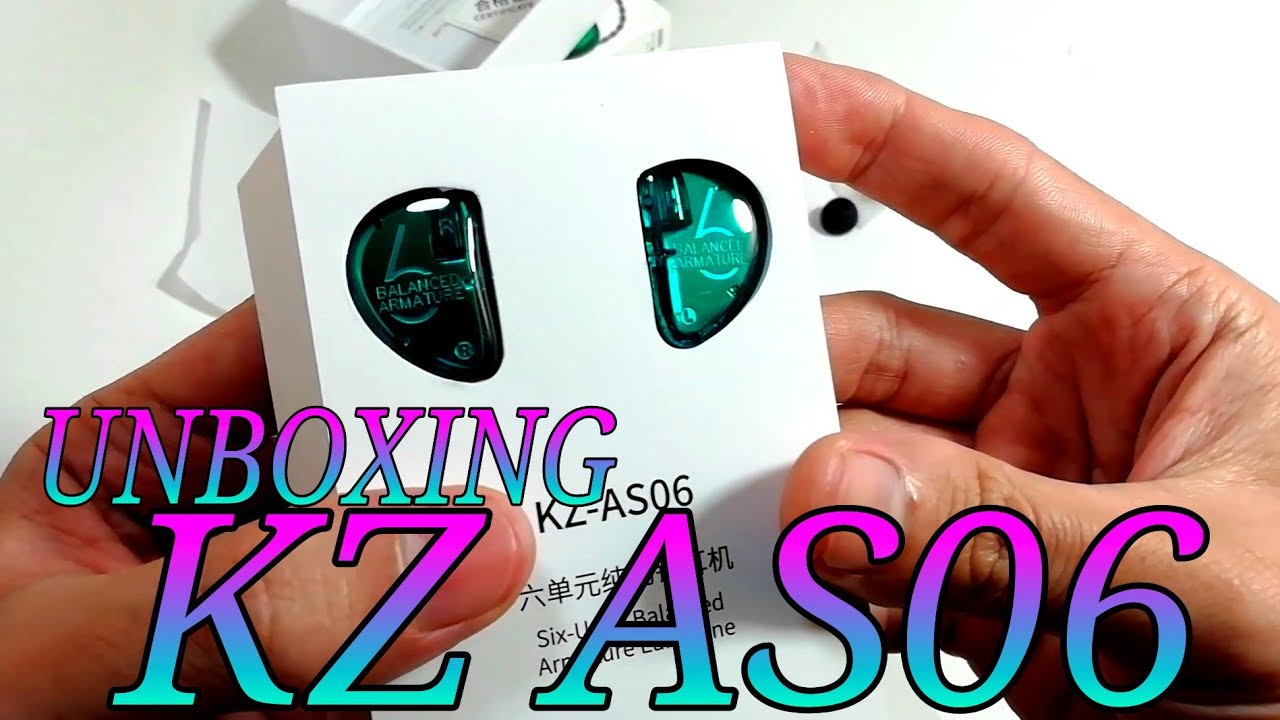 UNBOXING KZ AS06 in ear monitor earphones