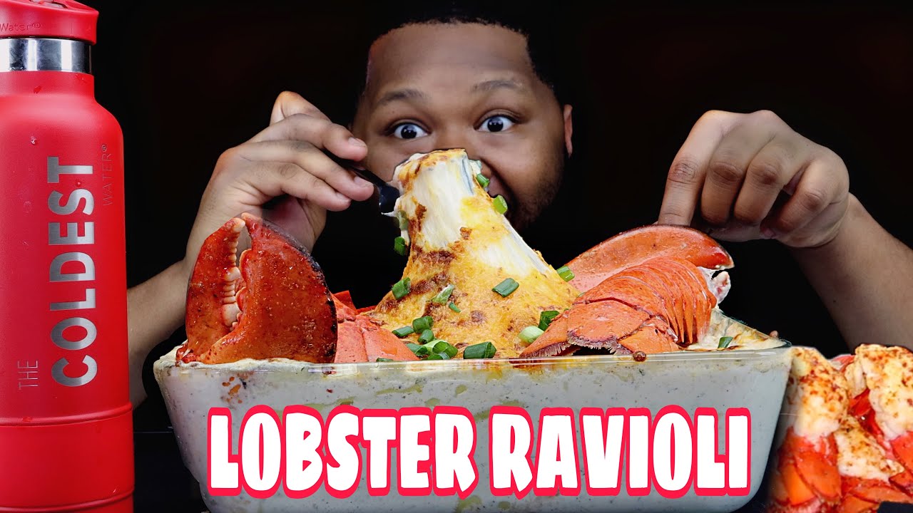 LOBSTER RAVIOLI + LOBSTER CLAWS  | HOMEMADE ALFREDO SAUCE 먹방쇼 SEAFOOD MUKBANG