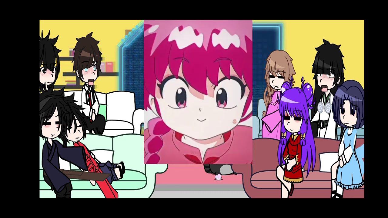 Ranma friends react to Ranma as random tiktok videos