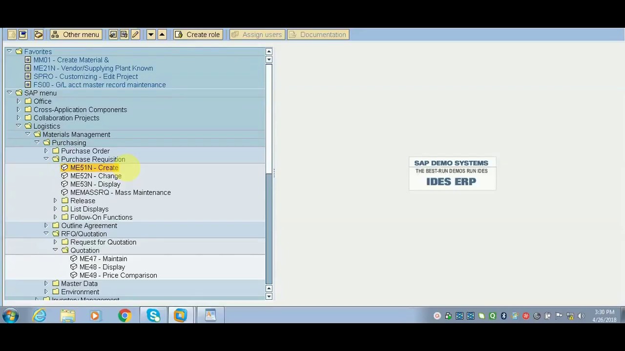 Procure To Pay (P2P) PROCESS IN SAP - PR/RFQ/PRICE MAINTAIN/PO/GRN/VERIFICATION