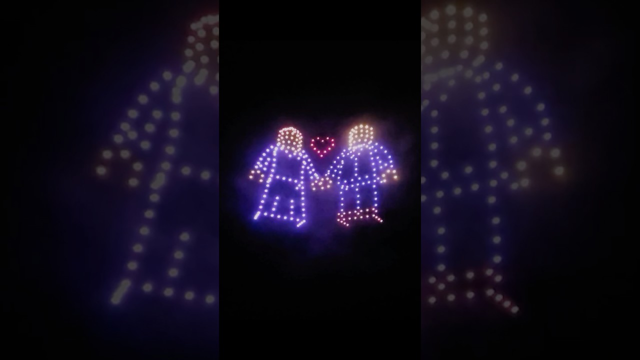 Wedding Drone Show Recap with Pixel Sky #droneshow