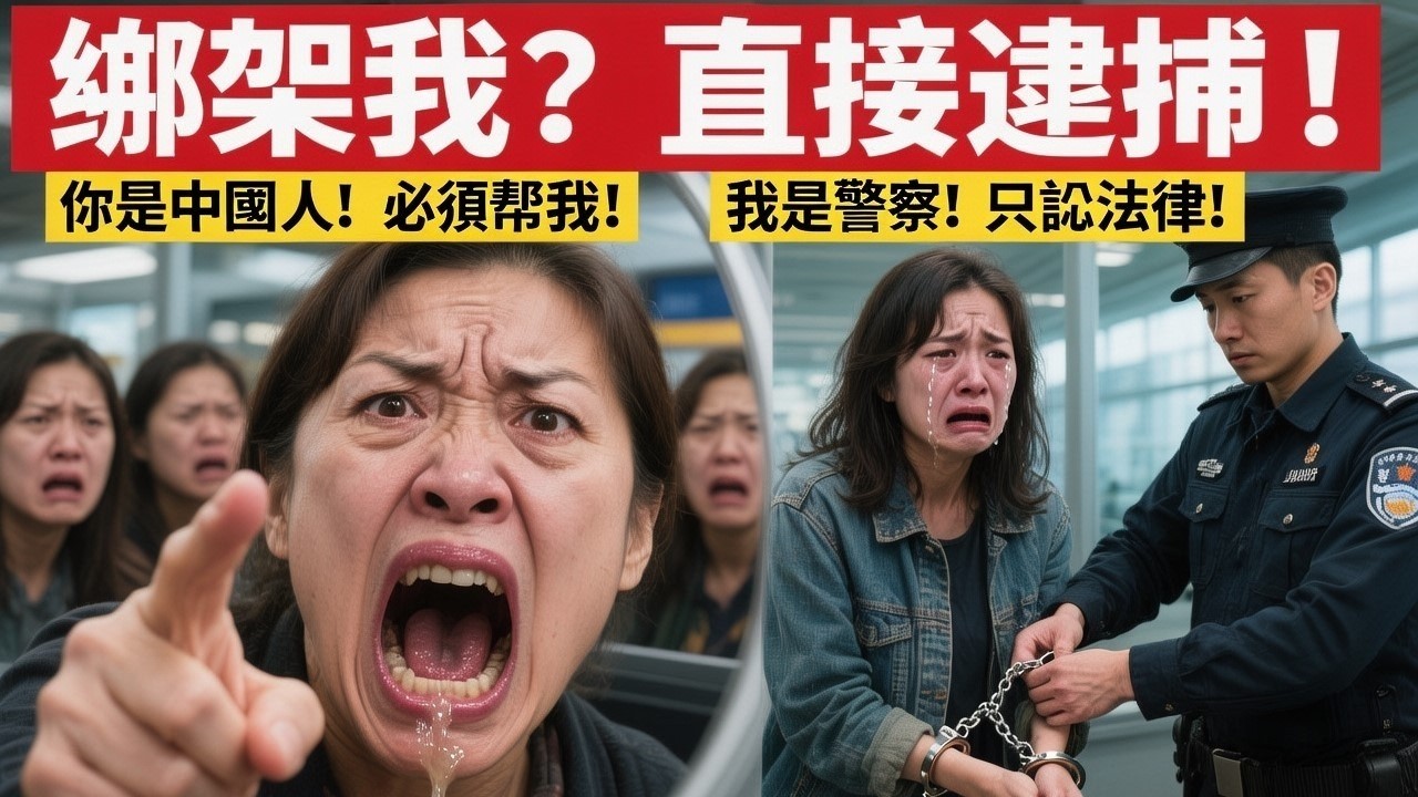 中國大媽機場咆哮：你也是中國人，憑什麼幫外國人？華裔警官一句話讓她當場崩潰，最終下場讓所有人拍手叫好！