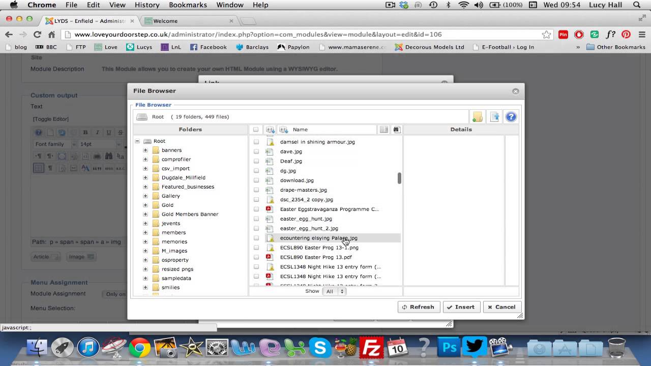 How to upload a PDF link in Joomla