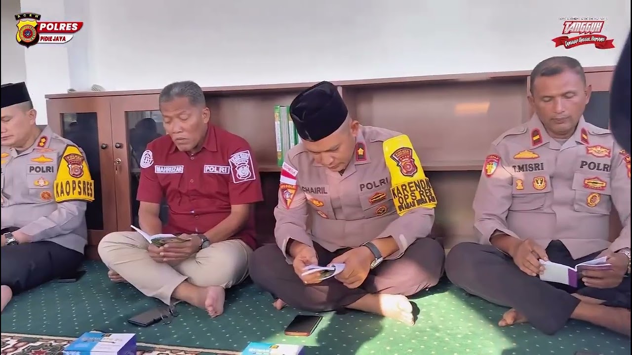 Polres Pidie Jaya gelas yasinan bersama dan santunan anak yatim di Masjid Al Fahri