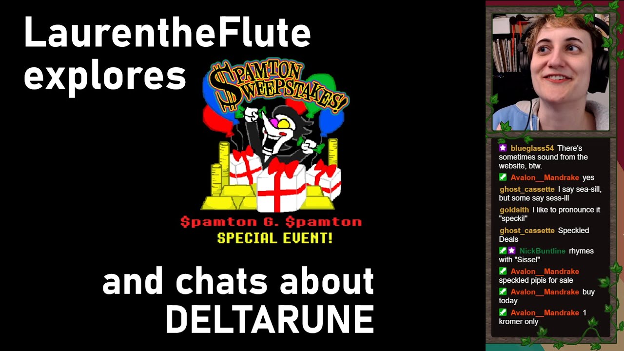 Lauren's Deltarune Spamton Sweepstakes lore discussion (+ wrapup event restream)