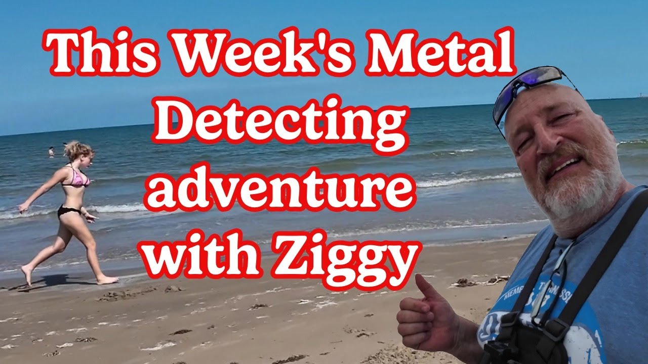 Beach metal detecting a Texas Beach
