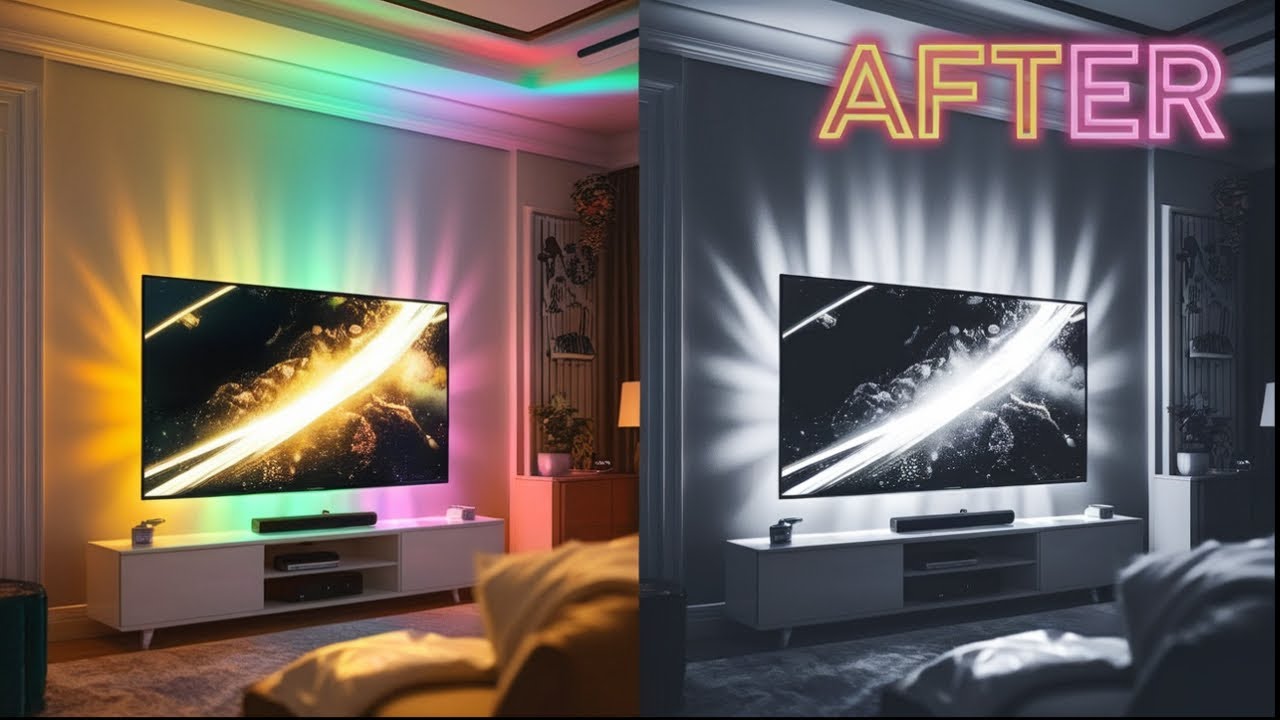 I Transformed My Room Using Only RGB Lights// Gaming room setup #rgb