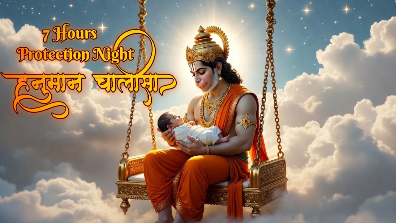 🌙 7 Hours Protection Night – Hanuman Chalisa – Sleep Music 🕉️