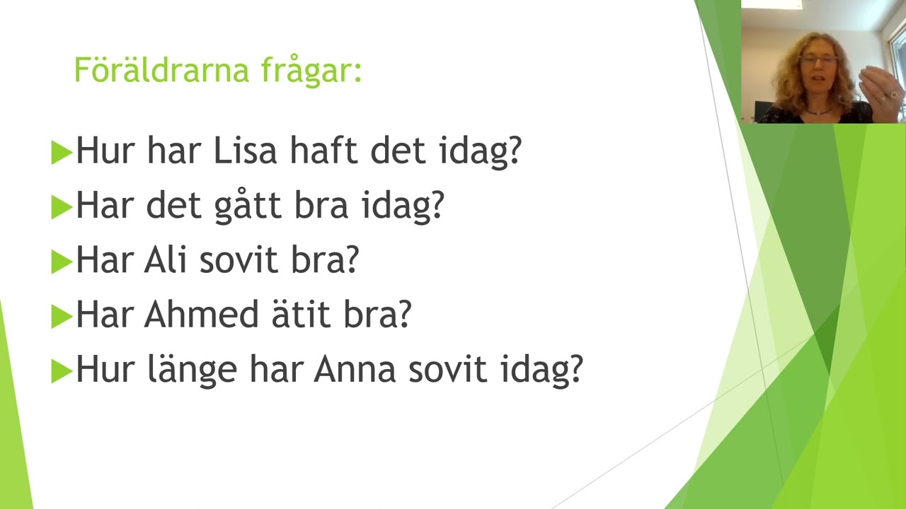 Jobba på en förskola- träna fraser