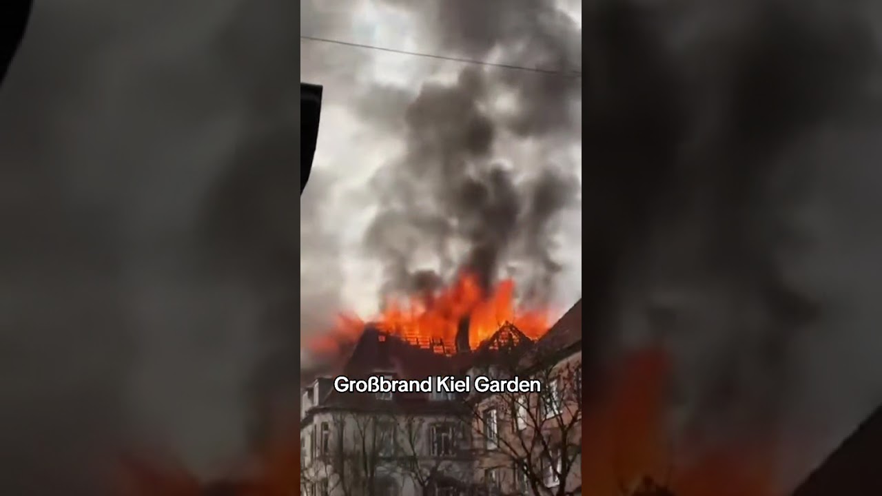 Feuer in Kiel Gaarden