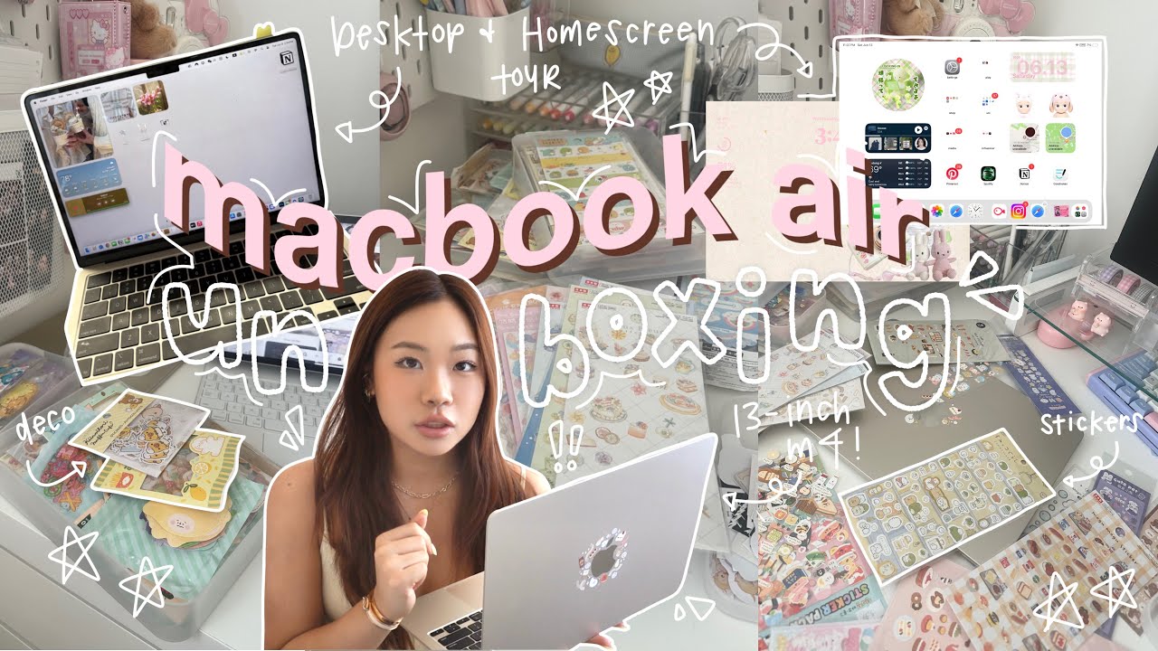 НЕОБХОДИМОЕ ДЛЯ СТУДЕНТА УНИВЕРСИТЕТА 💻☆ Распаковка M4 MacBook Air | оформление ноутбука, обзор i...