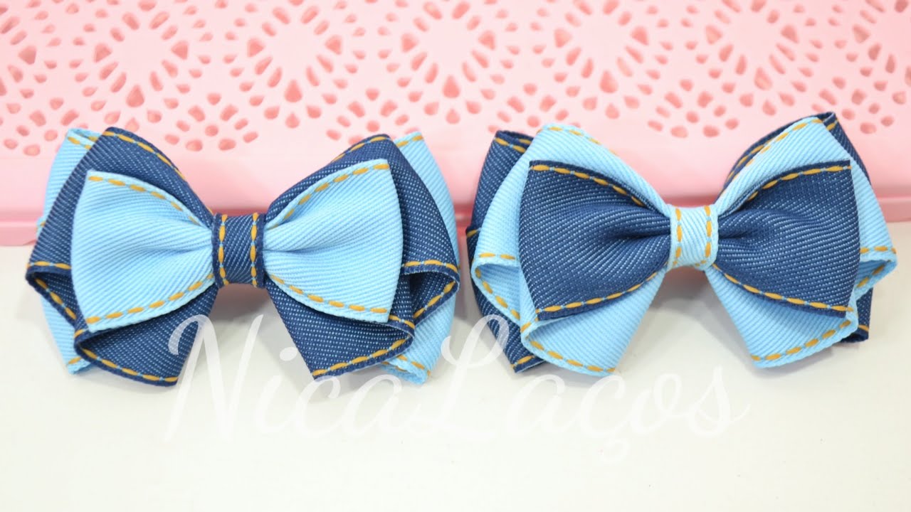 🎀 LA&Ccedil;O ONDA COM GRAVATINHA - &Eacute; perfeito d+!!!!! PAP - DIY - Ribbon bow hair