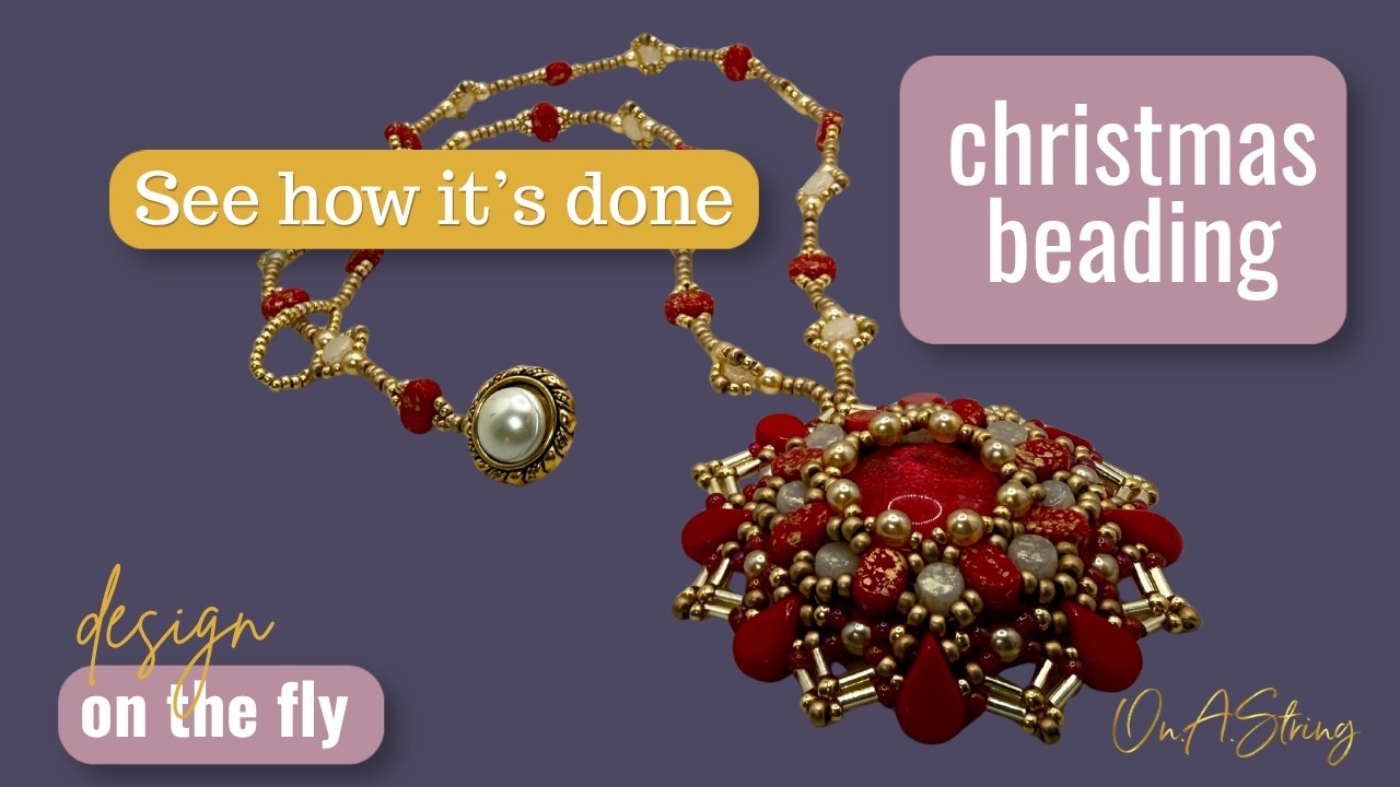 CHRISTMAS Beading Projects | Design on the Fly | Learn Christmas Themed Earrings and Pendant