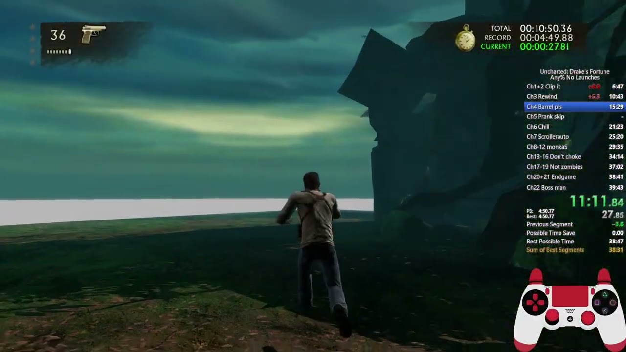 Uncharted 1 Any% (No Launches) Speedrun (39:09) (PB)