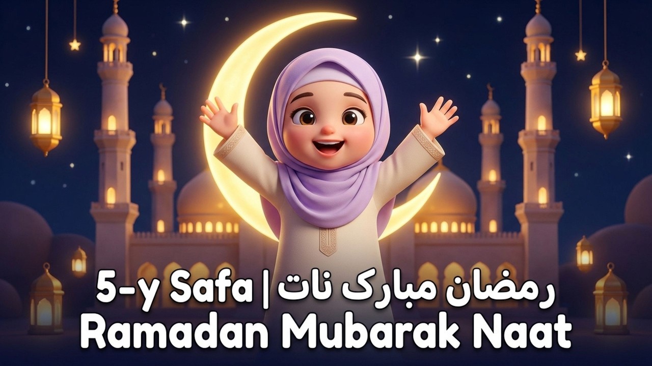 رمضان مبارک نات | Ramadan Mubarak Naat | Kids 3D Cartoon | روزہ نماز قرآن | Cute Safa Naat