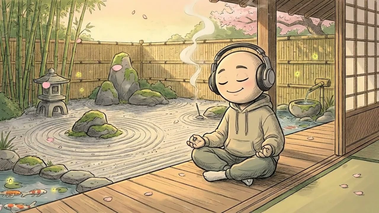 Lofi Scribbles visits a Zen Garden 🎋 - Beats to Chill