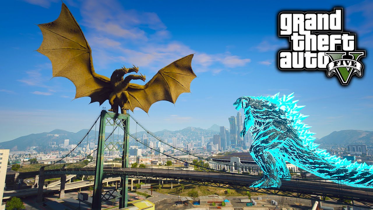Godzilla Earth ゴジラ・アース Vs King Ghidorah ( GTA V Mods )