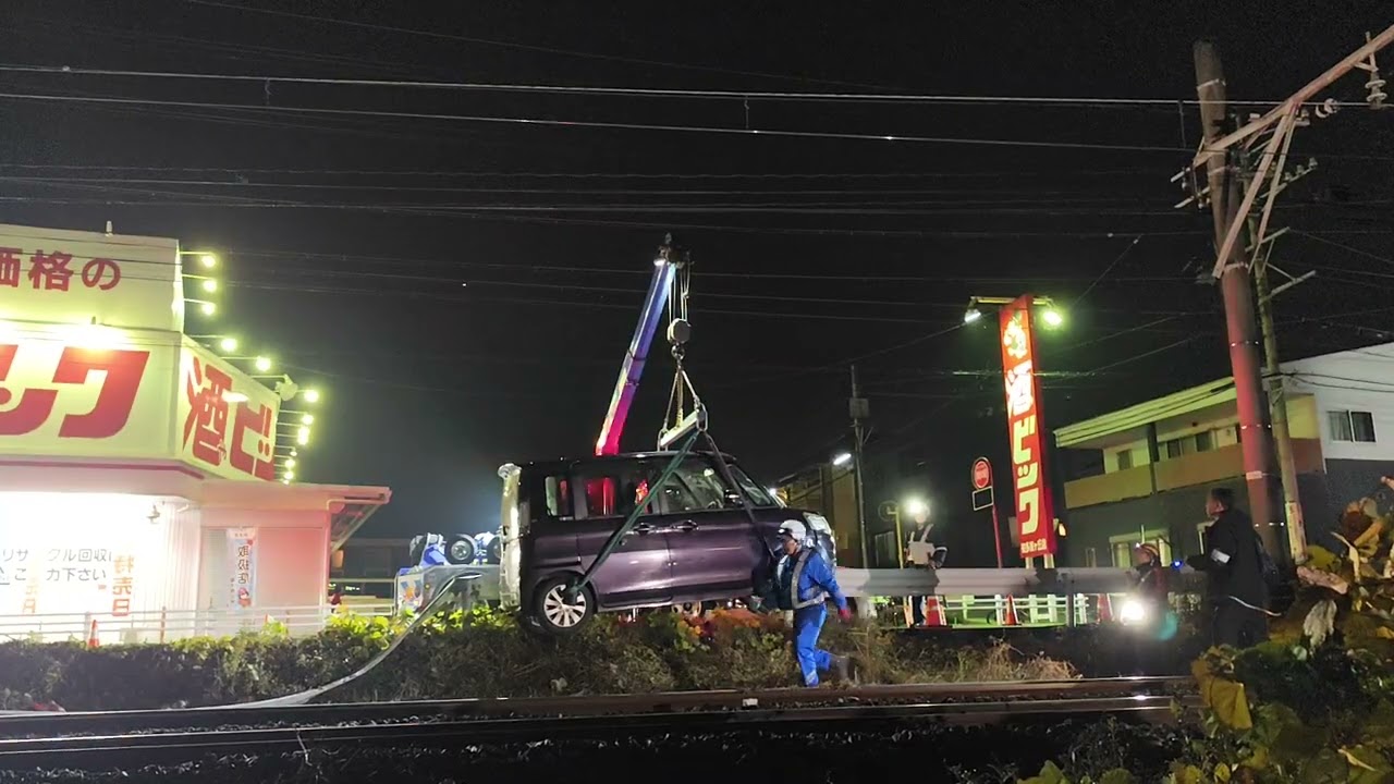 2025年12月20日 名鉄　車落下事故