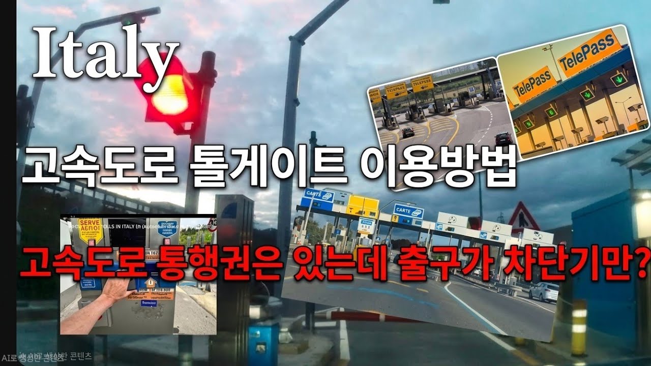 이탈리아 고속도로 톨게이트 이용방법,고속도로  출구에 차단기만 ?!,당황하지마세요  (이탈리아여행)
