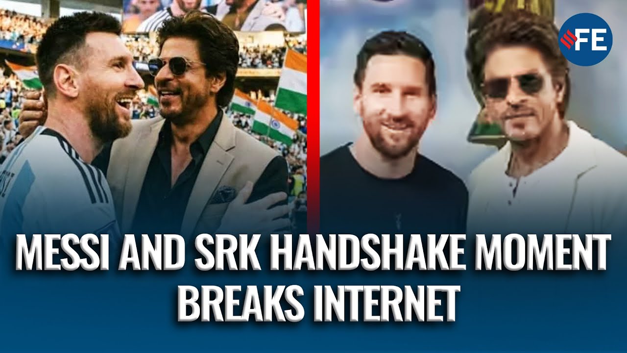 When Football Meets Bollywood: Messi Shakes Hands With Shah Rukh Khan in Kolkata