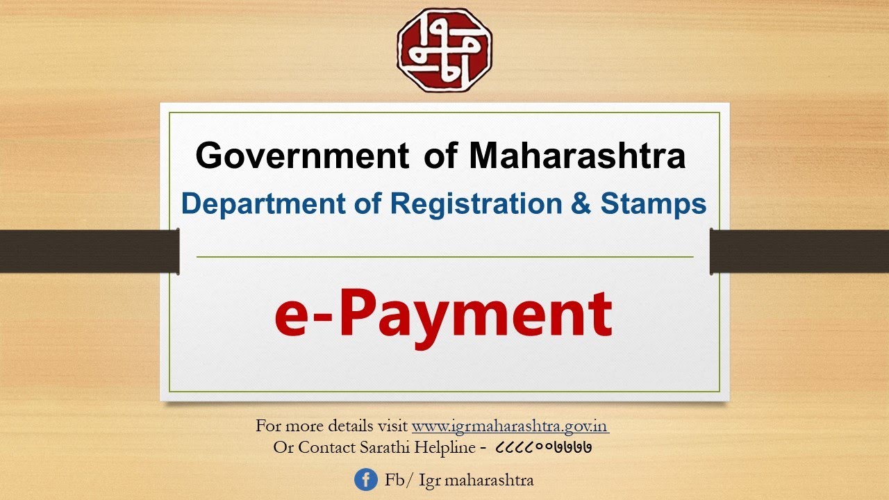 e-Payment | Department of Registration & Stamps | Inspector General of  Registration | IGR