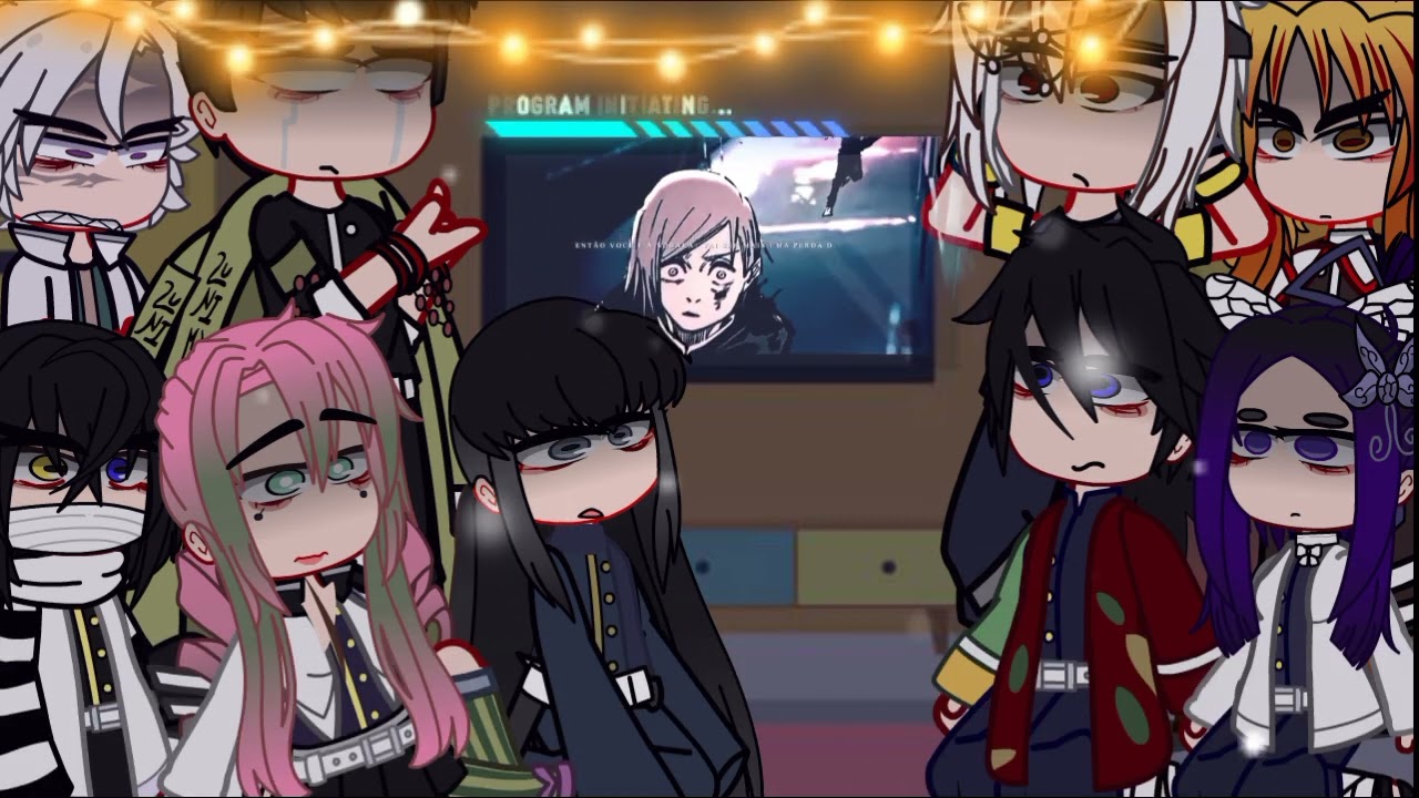 hashiras react / mahito anirap /essência da alma /gacha react raps