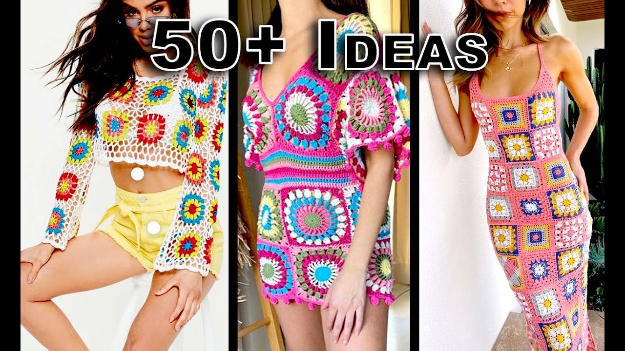 50+ EASY IDEAS For Crochet GRANNY SQUARE Clothing | ep3