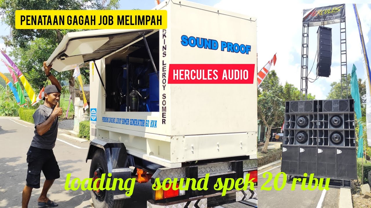 hercules audio nomor satu || spek 20 ribu watt buat acara ke merdekan review full semua nya 