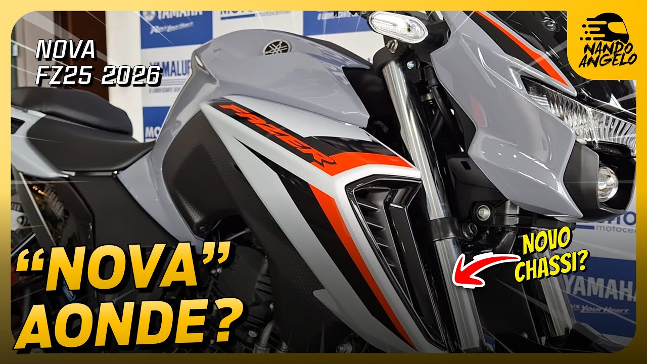 NOVA FZ25 2026 SOLID GREY EM DETALHES + CURIOSIDADES DO MODELO 🤍❤️