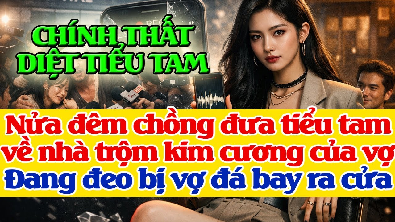 Nửa đêm chồng đưa tiểu tam về nhà để tr/ộm k/im cư/ơng của vợ. Đang đeo thử thì bị vợ đ/á bay ra cửa
