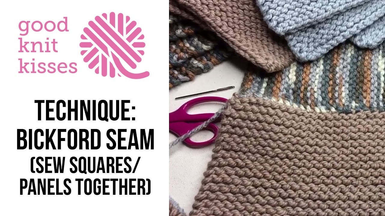 Bickford Seam | Seam or Sew Squares or Panels together (CC) Sew garter