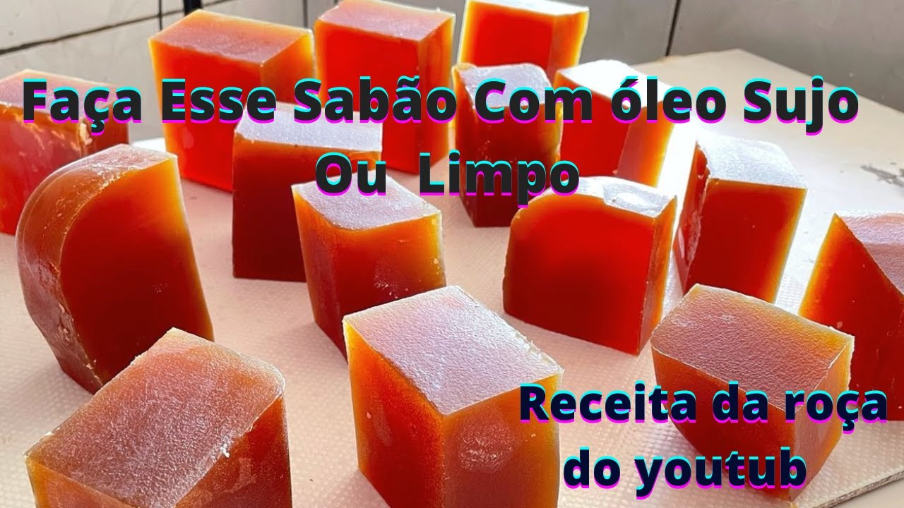 Fazer sabão caseiro com 2 litros de óleo/ Receita da roça do youtub