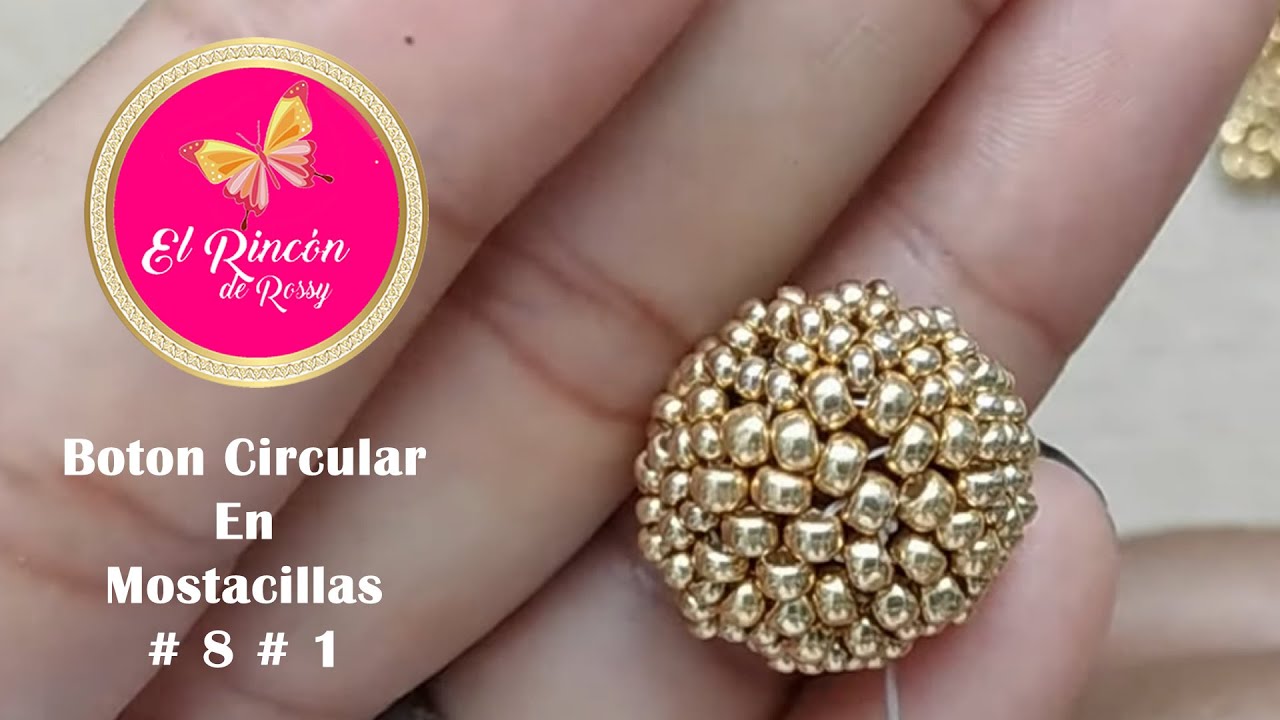 💝Boton en Mostacillas # 8  # 11💋