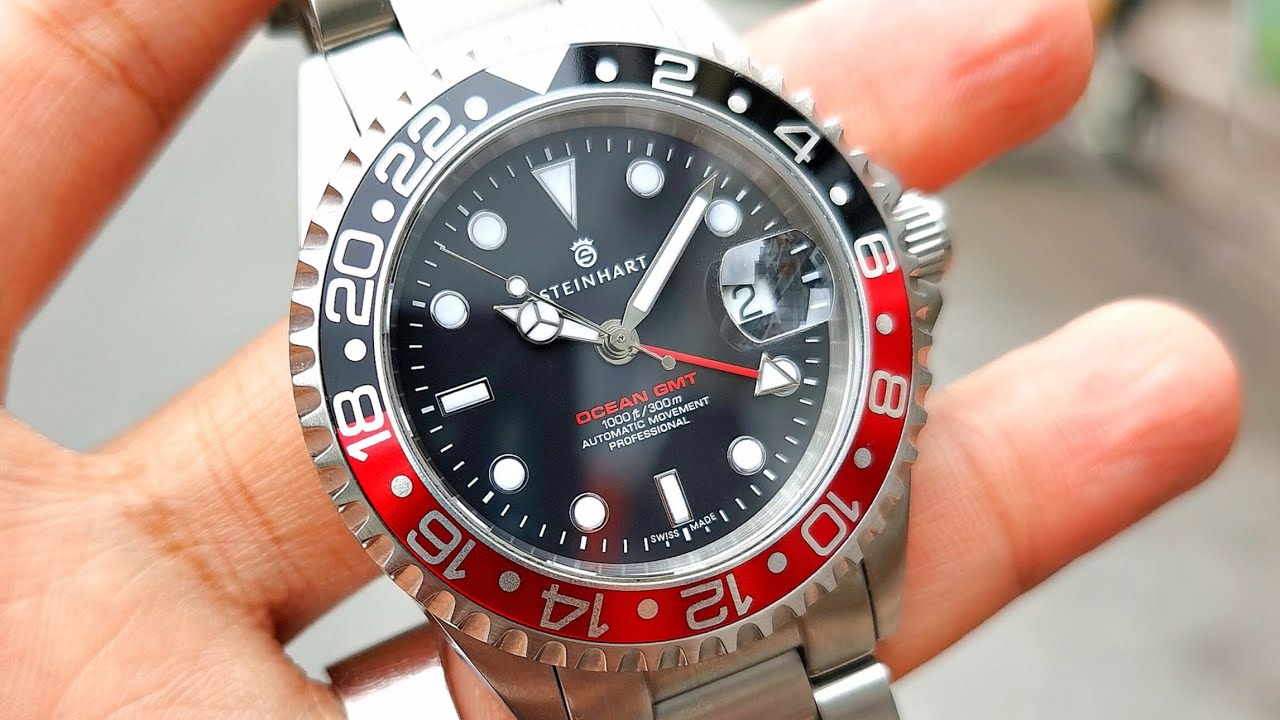 [Hợp lý] Steinhart Ocean One GMT Black Red 42mm 103-0836 | ICS Authentic
