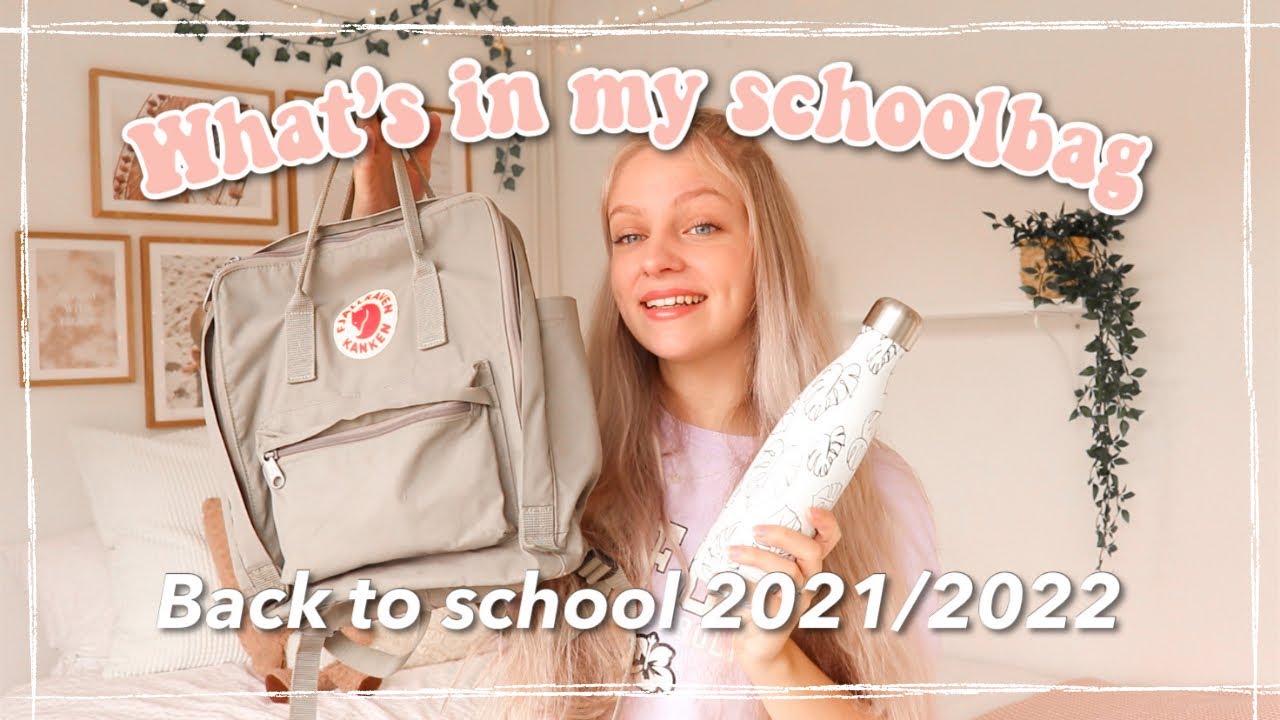 What's in my schoolbag? | Fjallraven kanken rugtas, emergency kit, etui | Back to school 2021