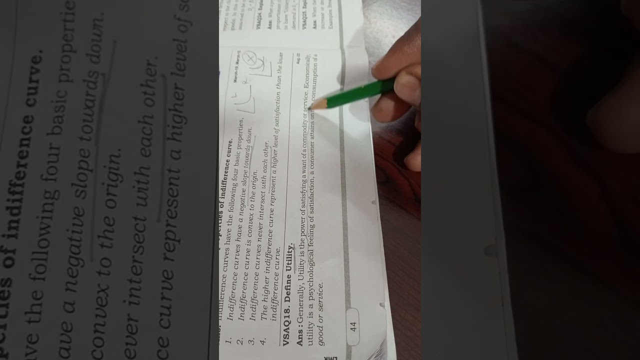 Economics 1 st year important 2 marks