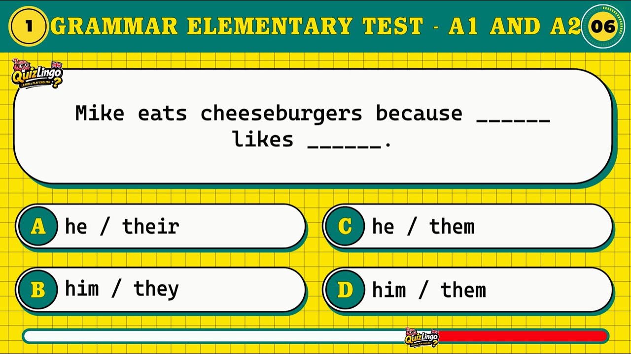 Test Your English! A1–A2 Grammar Quiz with 101 Questions #3