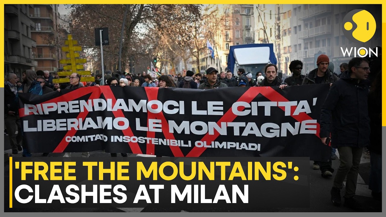 Anti-Olympic Protest In Milan Turns Violent: Protesters Launch Fireworks | WION