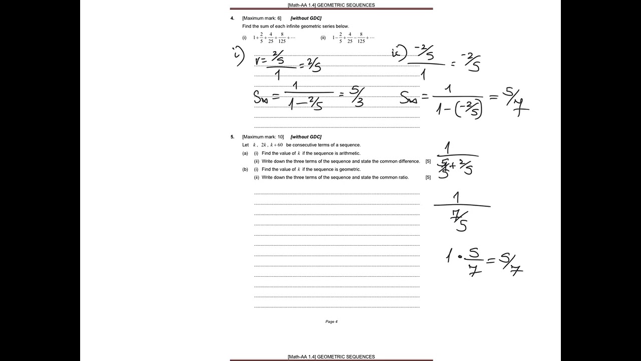 Geometric sequences 1