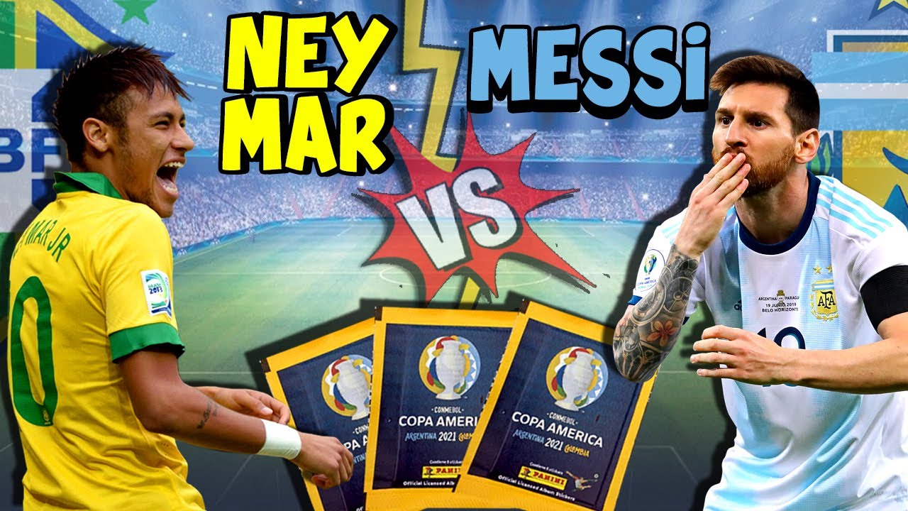 20 PACOTINHOS - NEYMAR X MESSI, SERÁ QUE SAIU ALGUM DELES? ÁLBUM COPA AMÉRICA 2021