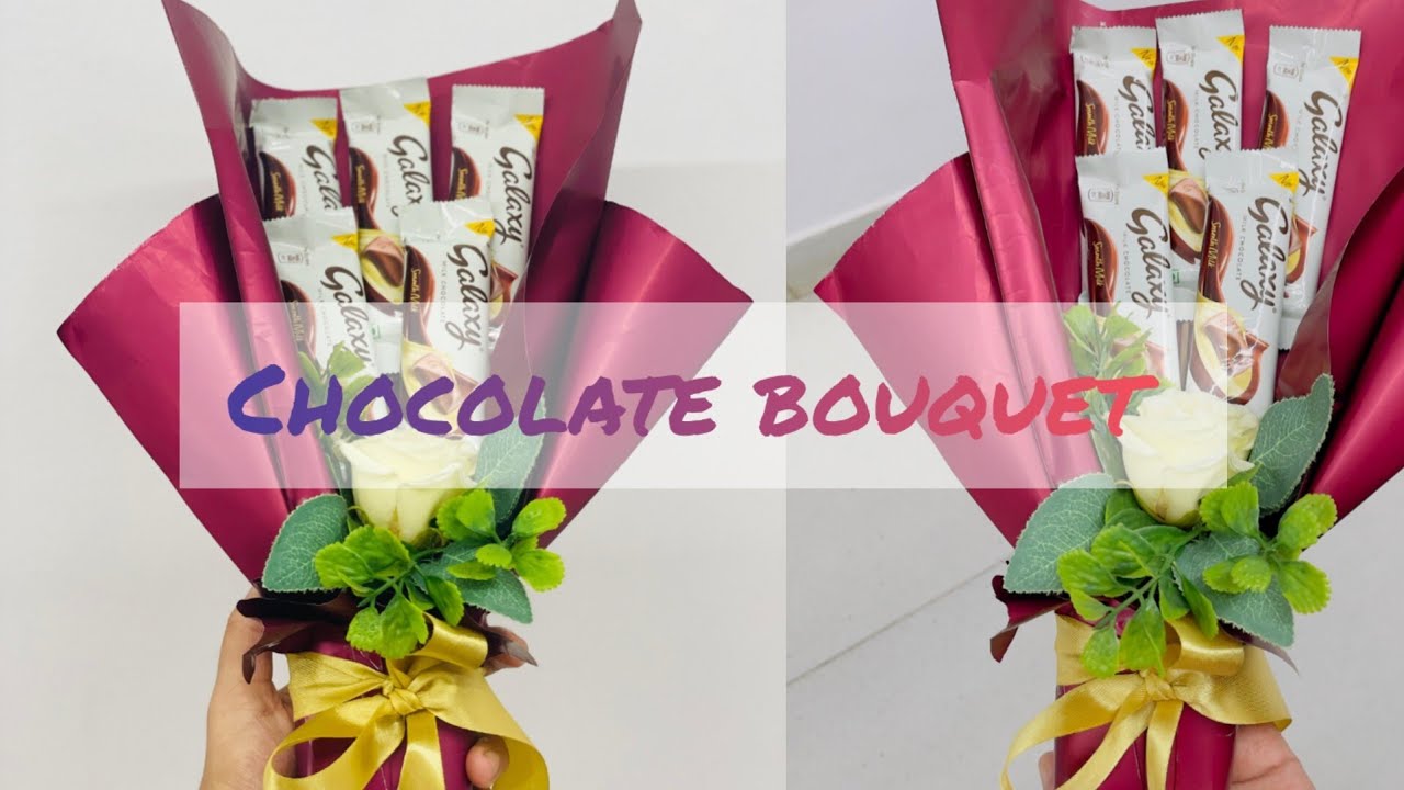 chocolate bouquet tutorial 🤍#chocalate #bouquet #diycrafts