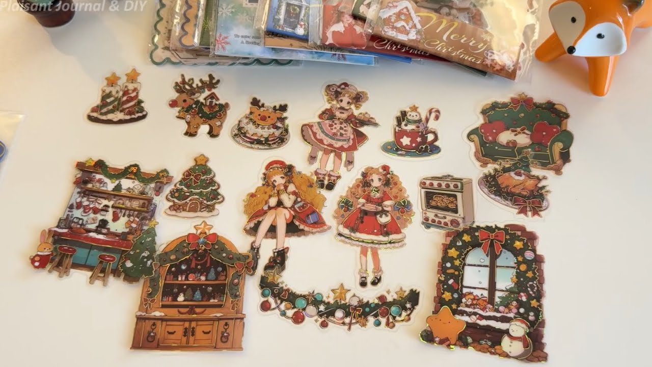 ASMR Unboxing 🎄 Sets de Stickers de Noël | Journaling & Déco Noël #asmrunboxing #noel