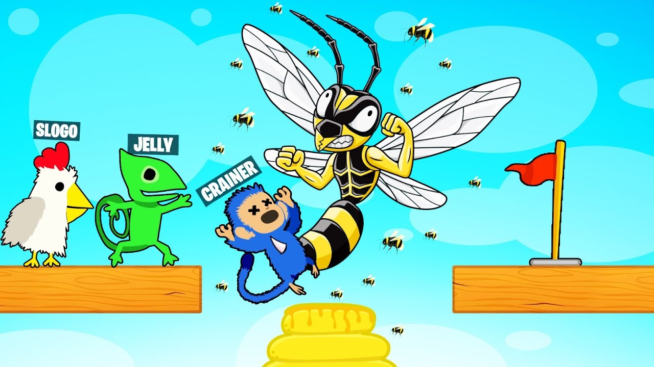 Finish Without GETTING CAUGHT By The GIANT BEE! (Ultimate Chicken Horse)