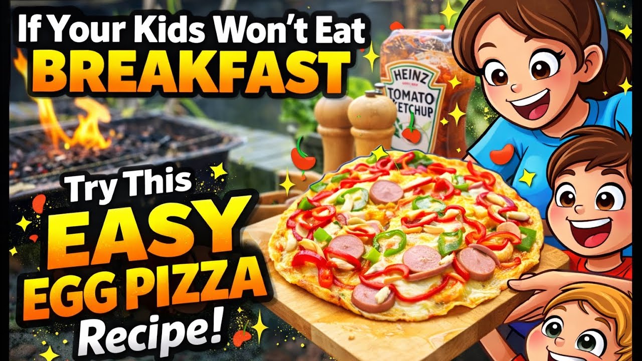 My Kids Finally Ate Breakfast! Easy Egg Pizza Recipe 🍳🍕