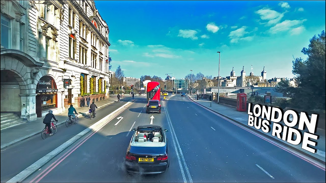London Bus Ride 🇬🇧 - Route 15 🚌 - Scenic route passing St Paul's Cathedral ⛪️ and Tower of London 🏰