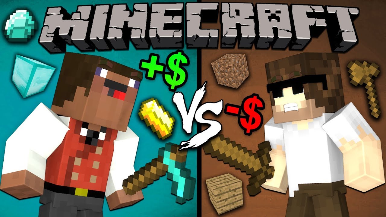 Rich Noob vs. Poor Pro - Minecraft