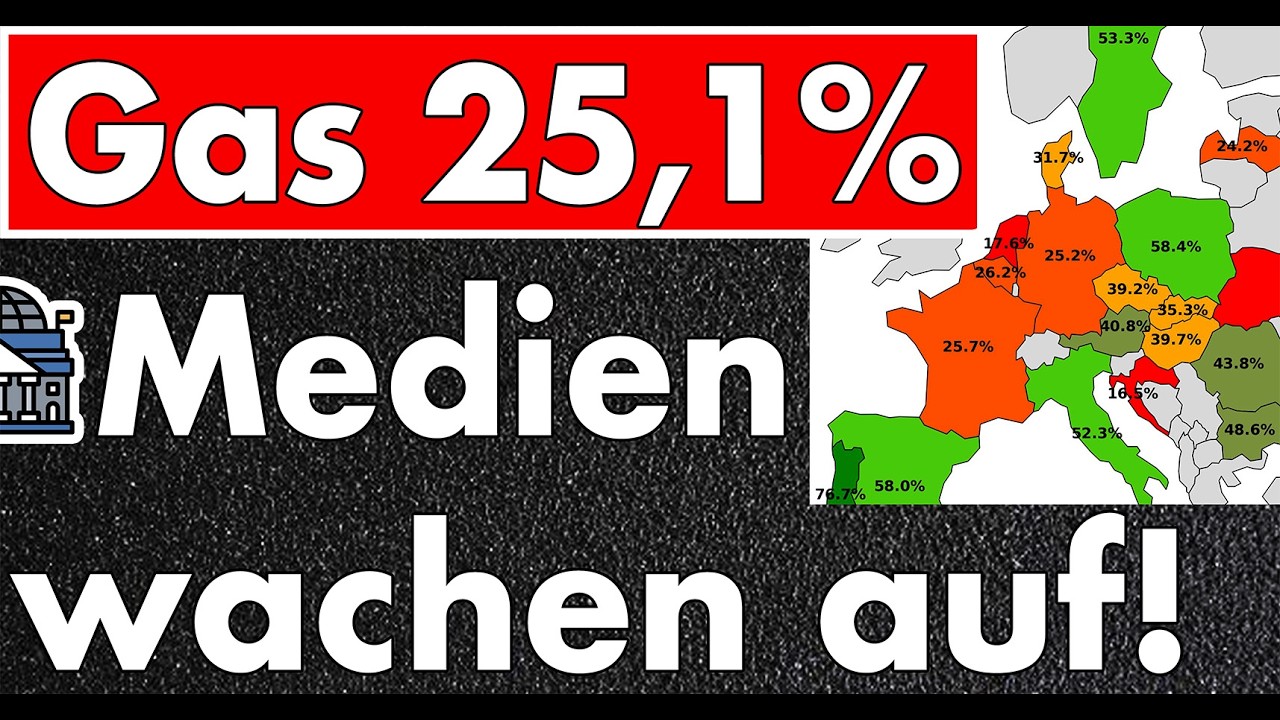 Gasspeicher Füllstand 25,1% - Medien wachen langsam auf, dabei gibt es fast keinen Spielraum mehr!