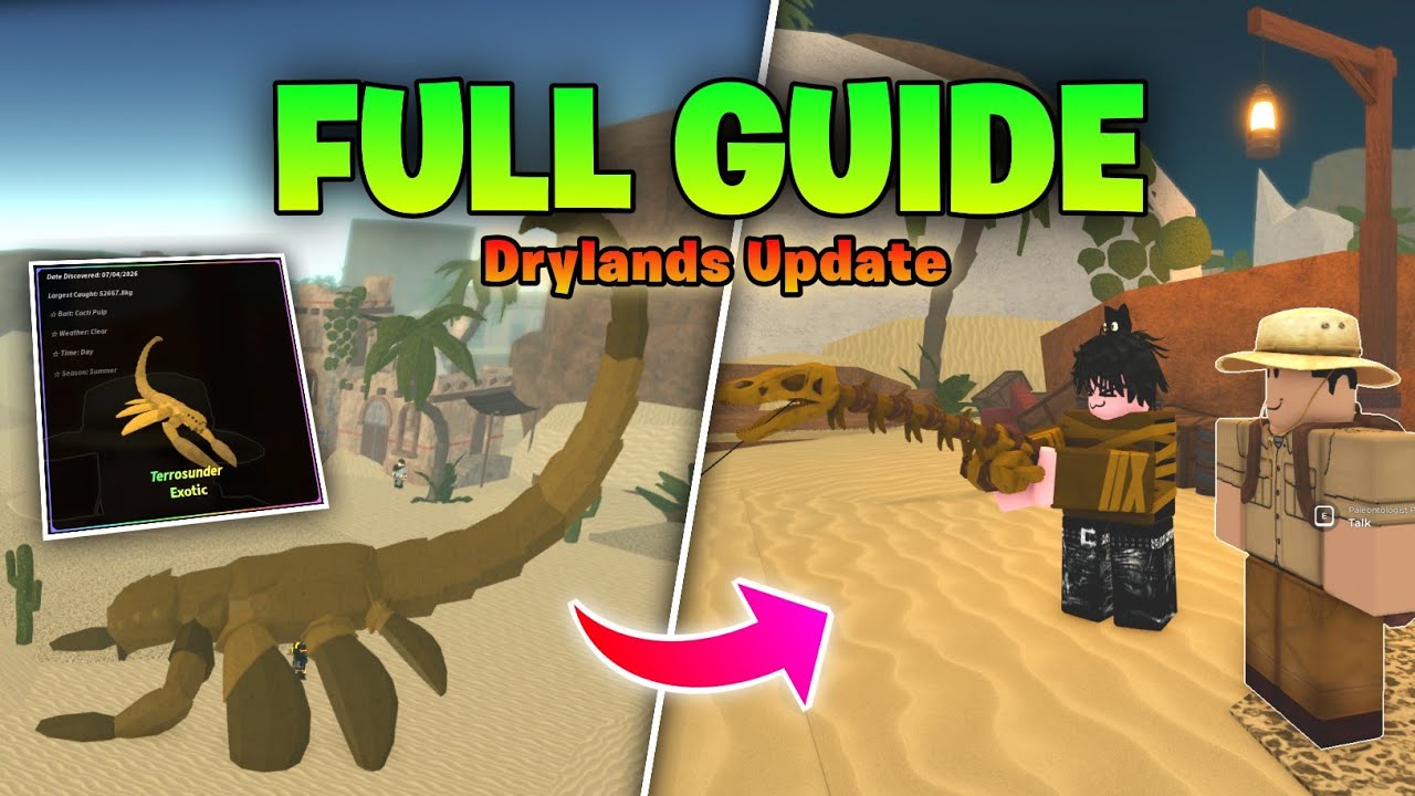 FULL GUIDE to Drylands Update in FISCH (Terrosunder and Petri Quest)