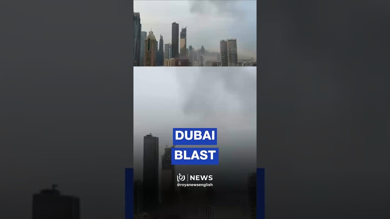 🇦🇪 A cloud of black smoke hangs over a central district of Dubai.